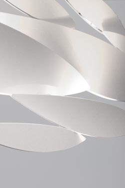 I Lucci lustre 220cm en métal blanc