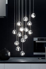 Mizu lustre 15 gouttes de cristal transparent - Lustre by Terzani