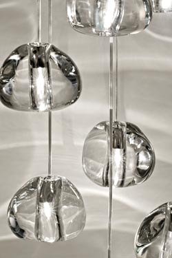 Mizu lustre 26 gouttes de cristal transparent
