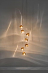 Mizu suspension 7 gouttes de cristal champagne - Suspension by Terzani