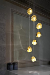 Mizu suspension 7 gouttes de cristal doré - Suspension by Terzani