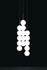Abacus triple pendant with 15 satin glass balls - Pendants by Terzani