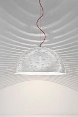 Magdalena white pendant in laser-cut metal - Pendants by Terzani