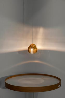 Mizu champagne crystal water drop pendant - Pendants by Terzani