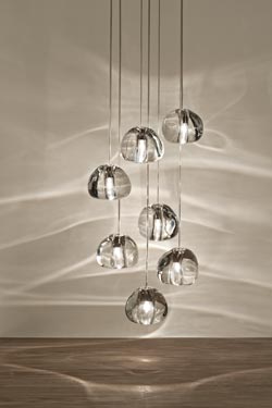 Mizu pendant 7 drops of clear crystal