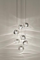 Mizu pendant 7 drops of clear crystal - Pendants by Terzani