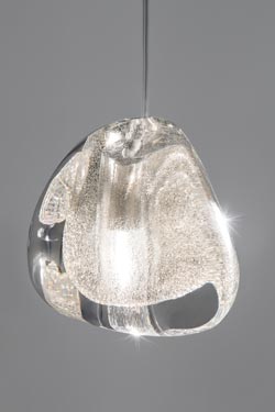 Mizu 5-light pendant in silver crystal