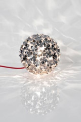 Ortenzia table lamp petals in bright nickel 20cm - Table lamps by Terzani