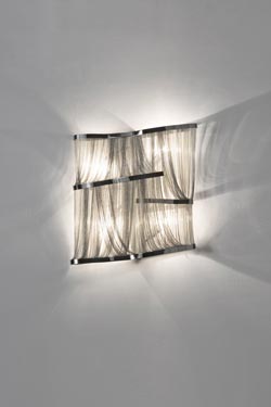 Atlantis double sconce metal curtain - Wall lights by Terzani