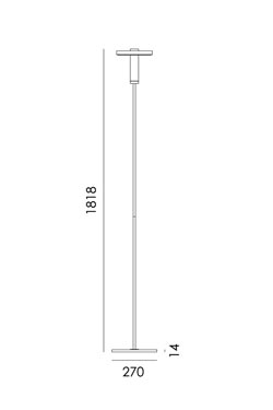Beads lampadaire downlight en aluminium et acier noir
