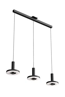 Beads suspension 3 lumières en aluminium noir - Suspension by Tonone