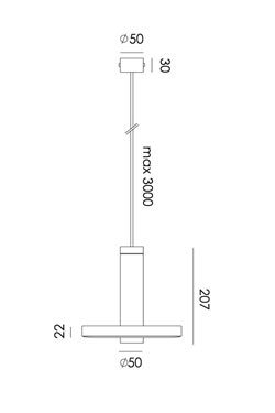 Beads suspension noire minimaliste modèle 108