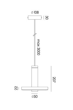 Beads suspension noire minimaliste modèle 108