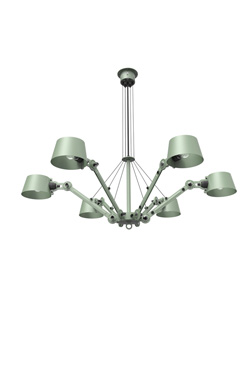 Green Bolt chandelier with 6 branches - Chandeliers by Tonone