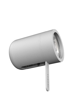 One adjustable wireless spotlight in white and orange metal