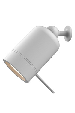 One adjustable wireless spotlight in white and orange metal - Cordless lamps by Tonone