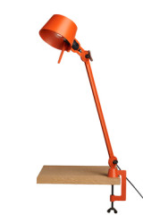 Large Bolt Desk lamp with one arm only, and a vice clamp. Bright Orange. - Desk lamps by Tonone
