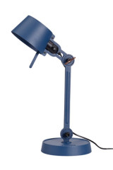 Small Bolt Desk lamp with one small arm, and a steel base. Blue. - Desk lamps by Tonone