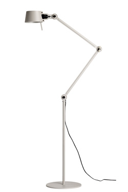 Large Bolt floorlamp with 2 arms in light grey steel - Floor lamps by Tonone