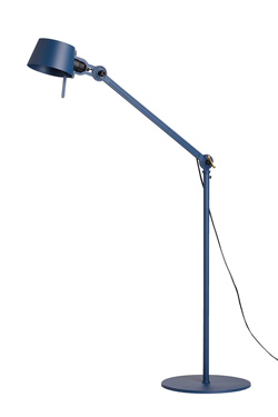 Lampadaire design industriel en acier bleu Bolt