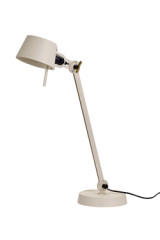 Lampe de bureau grand modèle Bolt Desk en métal blanc crème, un seul bras et un socle - Lampe de bureau by Tonone
