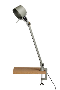Lampe de bureau sur étau Bolt Desk en métal grainé vert mousse