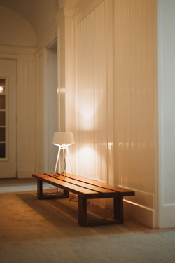 Lampe de table couleur blanc crème Bella