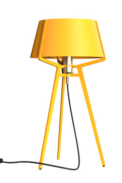 Lampe de table trépied jaune Bella - Lampe de table by Tonone