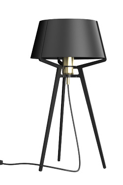 Lampe de table trépied noire Bella - Lampe de table by Tonone
