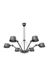 Lustre industriel Bolt 6 lumières noir mat Bolt - Lustre by Tonone