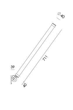 Mr Tubes applique minimaliste tube LED blanche