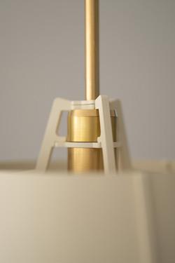 Bella contemporary ecru metal pendant light
