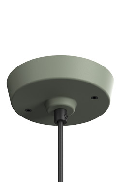 Bella khaki green metal pendant light