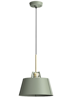 Bella khaki green metal pendant light