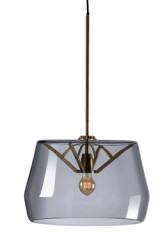 Large Atlas suspension with smocked glass shade - Pendants by Tonone