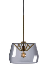 Small Atlas pendant lamp, with smocked glass shade - Pendants by Tonone
