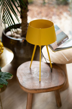 Bella yellow tripod table lamp