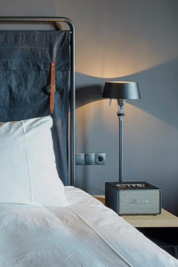 Large table lamp in blue storm Bolt 