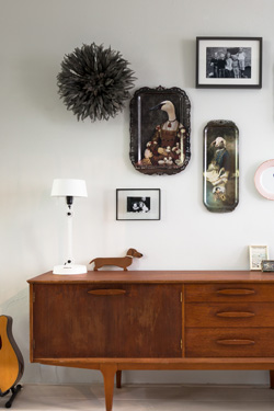 Pure white large table lamp en steel Bolt