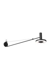 Beads large LED wall light in steel and black aluminum - Wall lights by Tonone