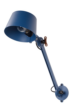 Blue metal workshop style wall lamp Bolt - Wall lights by Tonone