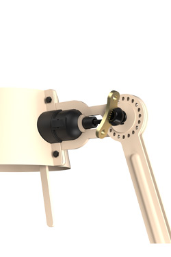 Bolt ecru metal bedside lamp