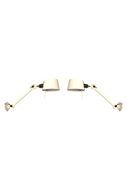 Bolt ecru metal bedside lamp