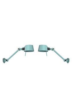Bolt ice blue metal bedside lamp