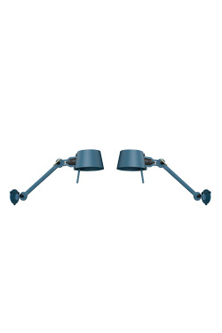 Bolt storm blue metal bedside lamp
