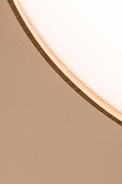 Large round oak ceiling lamp, very fine frame