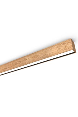WoodLED Linus rectangular oak ceiling lamp 160cm - Ceiling lights by Trilum