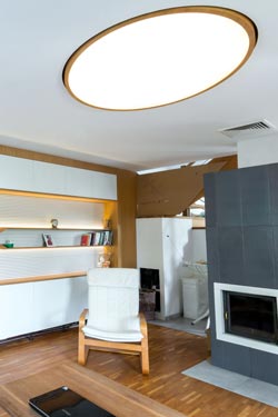 WoodLED round recessed ceiling light 60cm
