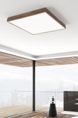 WoodLEd Slope square ceiling lamp in oak 60cm - Ceiling lights by Trilum