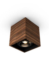 Mini spot 1 lumière cube en bois de rose 11x11cm - Plafonnier by Trilum